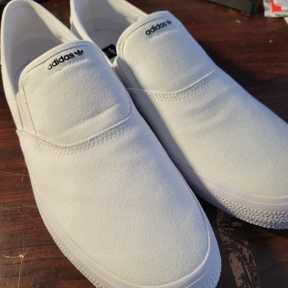 Adidas: shoes, white, slip on, men size 11 main image 5